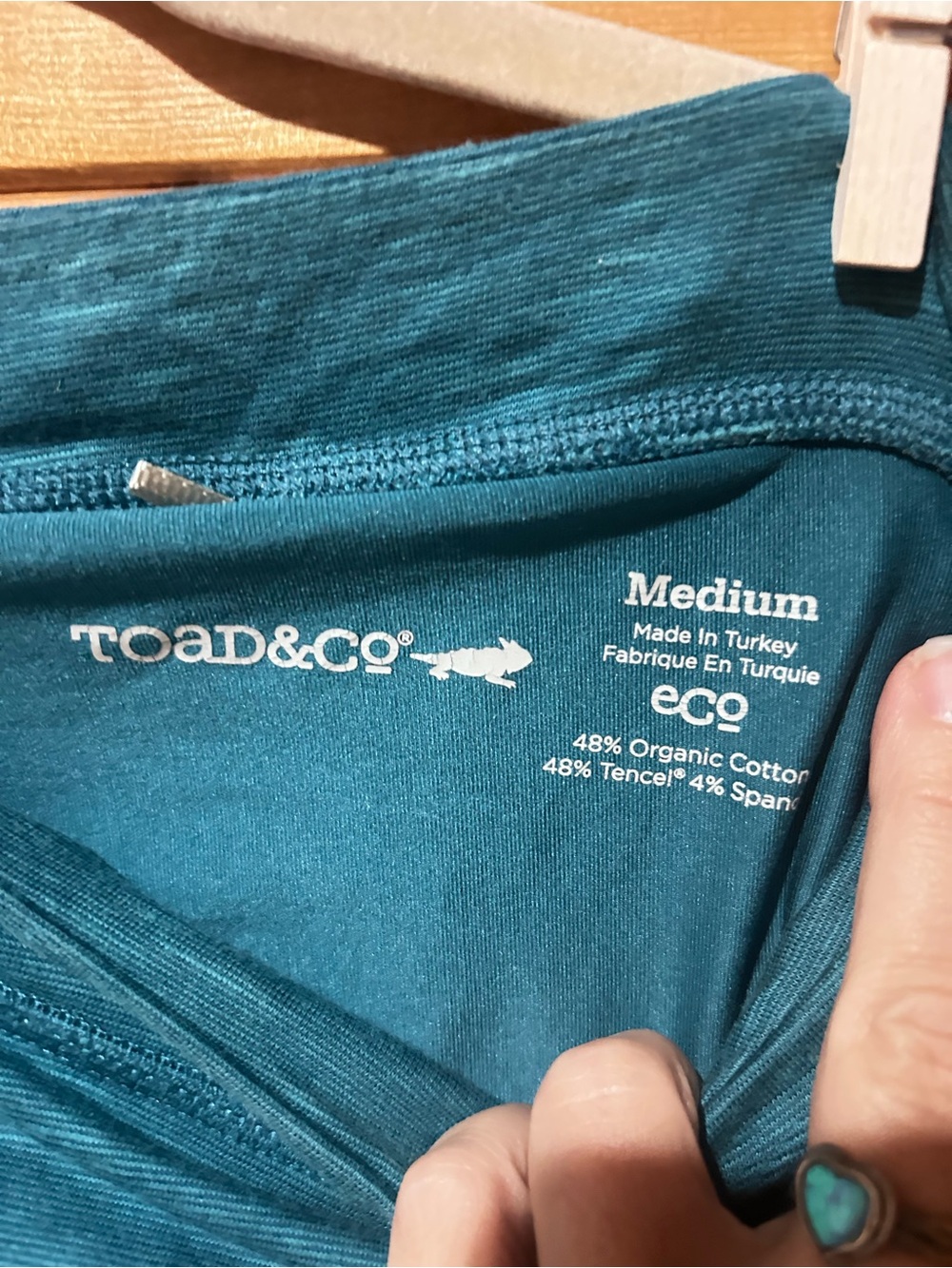 Toad&Co Teal Kids Leggings - Stretch Eco Blend